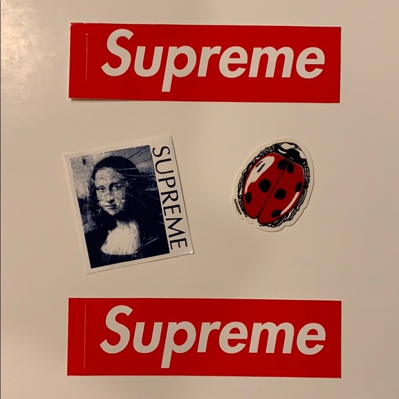 Supreme Other - Supreme Stickers - Mona Lisa Lady Bug Red Box Logo